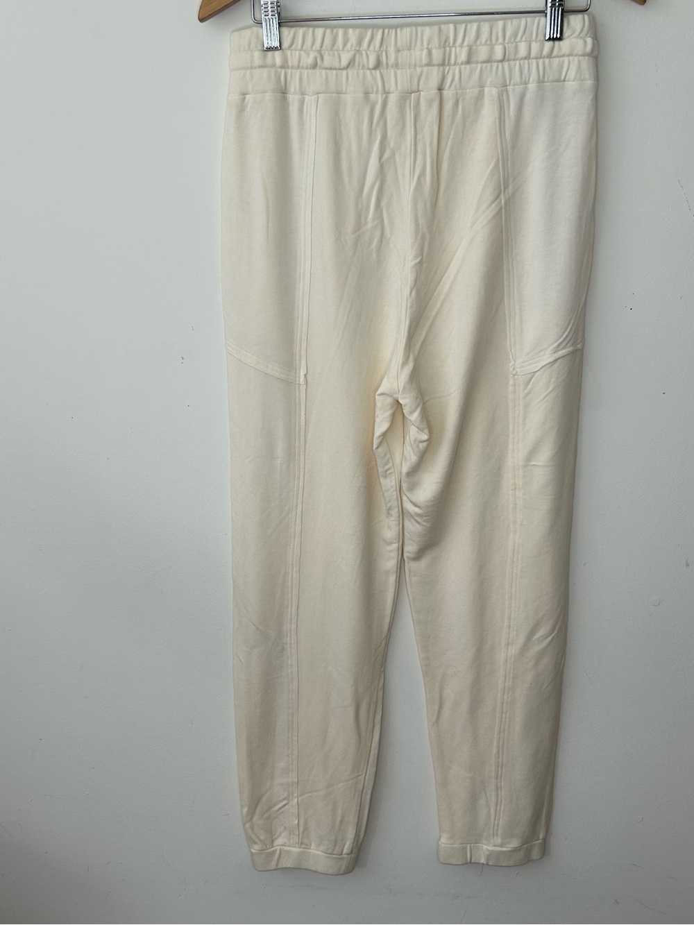 Bobi Los Angeles Small Lounge Pants Wide Leg Sweat Pants Macadamia Cream New - Picture 2 of 7